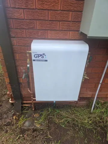 Mains water filter installed beside the garden