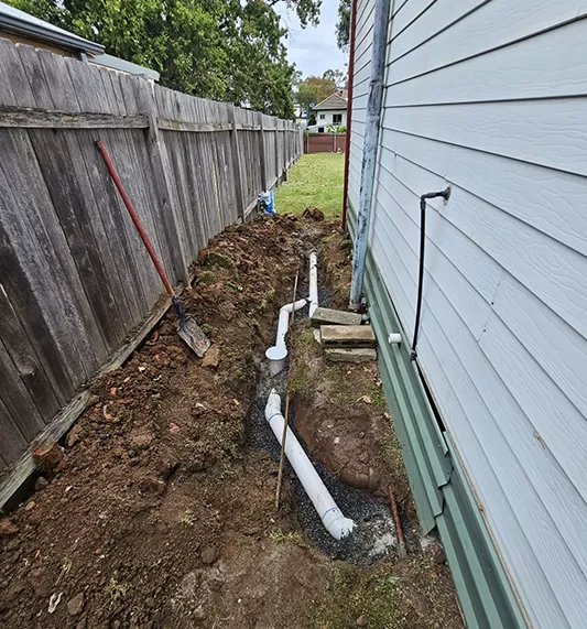Collage of common plumbing problems including a clogged drain and a running toilet.