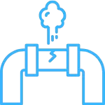 Icon for dangerous gas leak detection