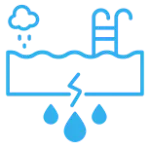 Icon for swimming pool leak detection
