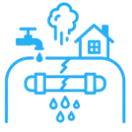 Icon for underground pipe leak detection